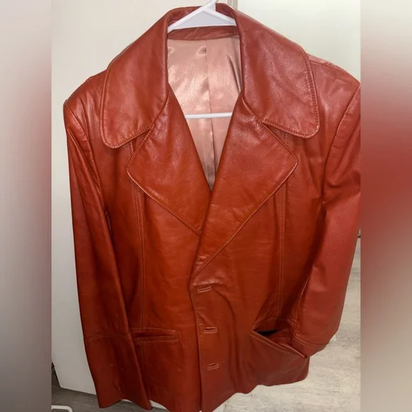 Rust Leather Jacket - Picture 2 of 6
